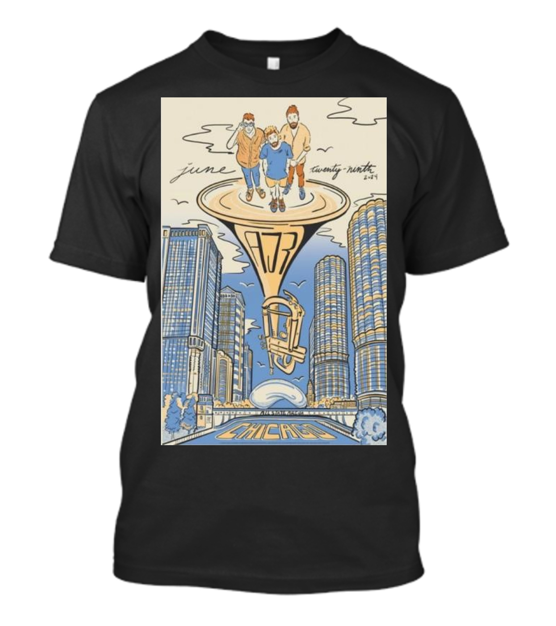 June Twenty-Ninth 2024 AJR In Chicago At Allstate Arena T-Shirt