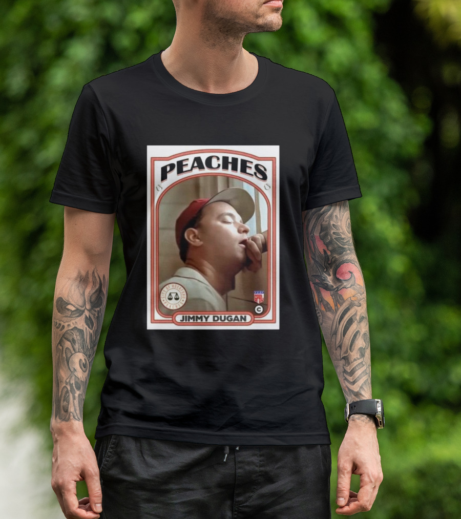 Jimmy Dugan Peaches Baseball Card Coach T-Shirt