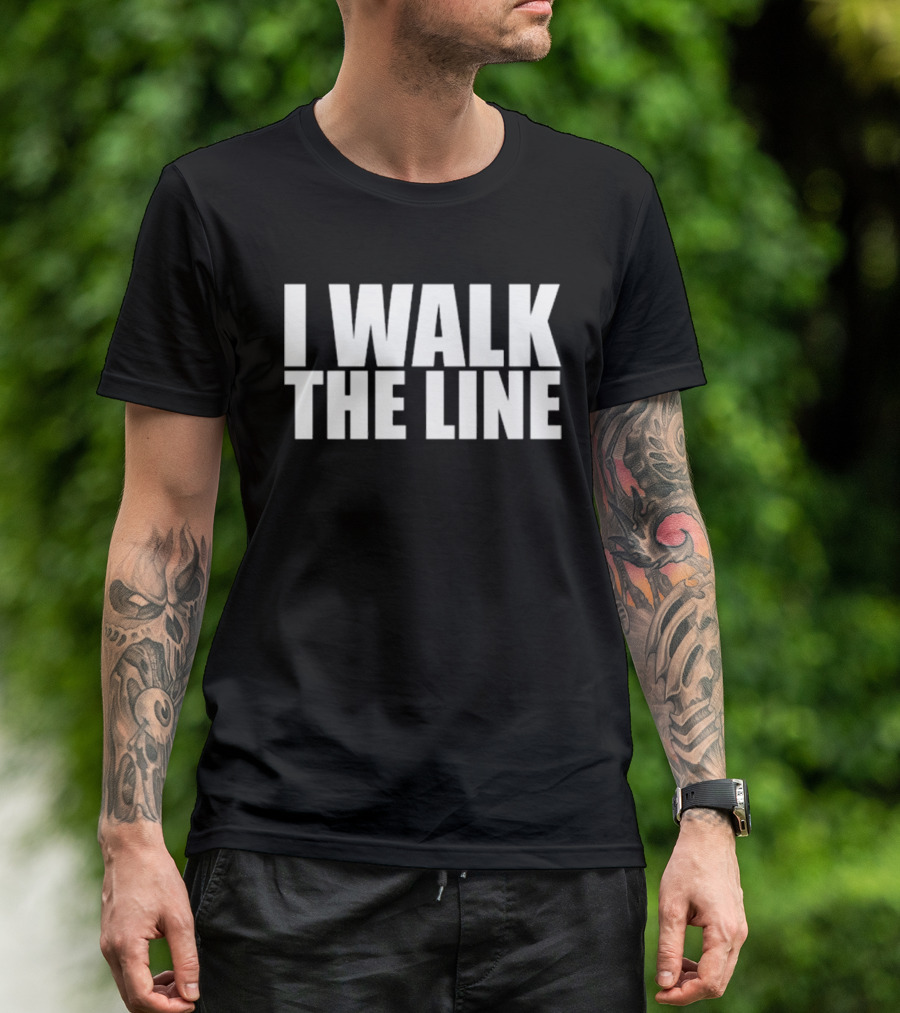 I Walk The Line Johnny Cash Song T-Shirt