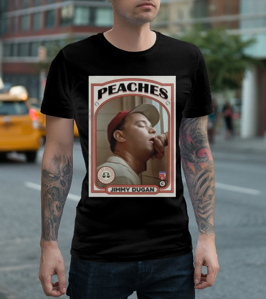 Peaches Jimmy Dugan Baseball Card T-Shirt