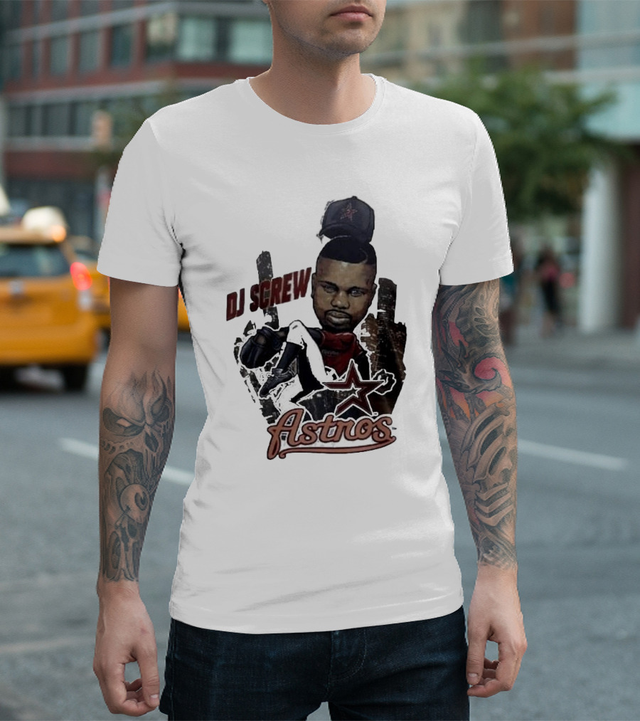 Astros DJ Screw Tribute with Star Icon T-Shirt