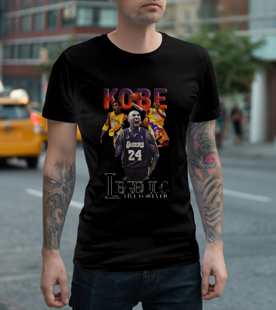 Kobe Bryant Legends Live Forever Lakers 24 Number 8 T-Shirt