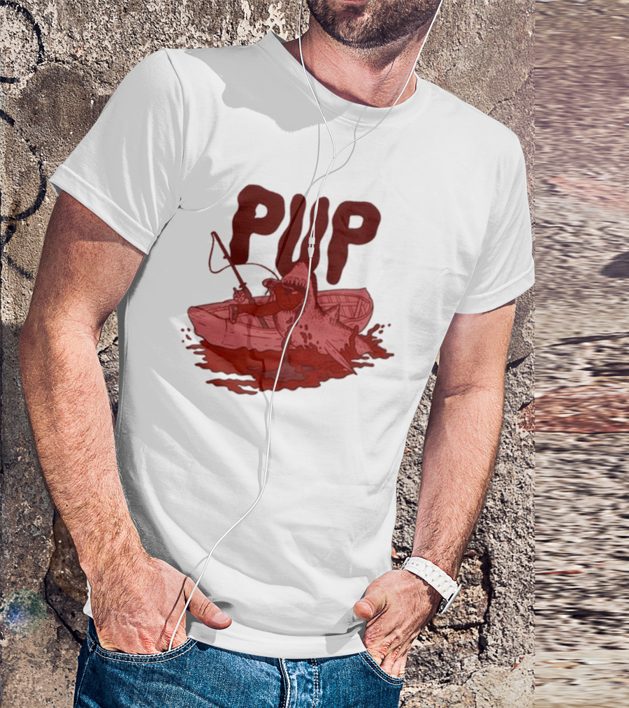 PUP Shark Attack Boat T-Shirt