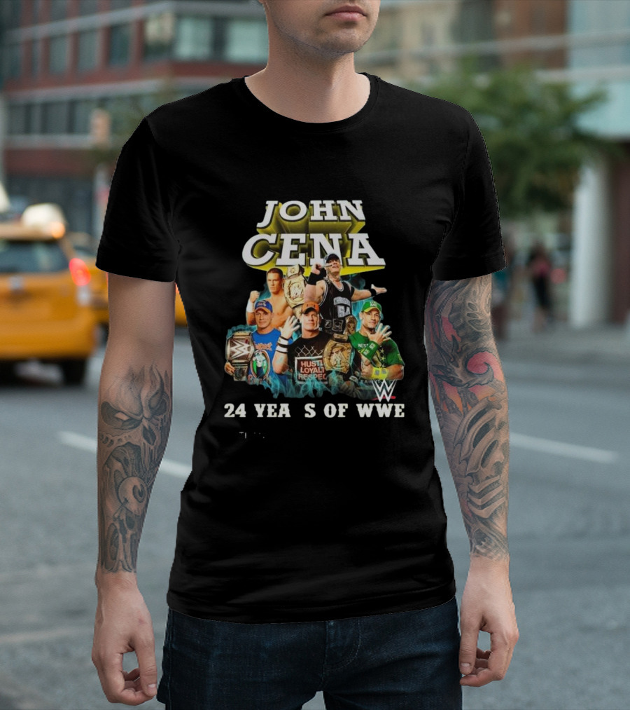 John Cena WWE Legacy 24 Years 2001-2025 Champion T-Shirt