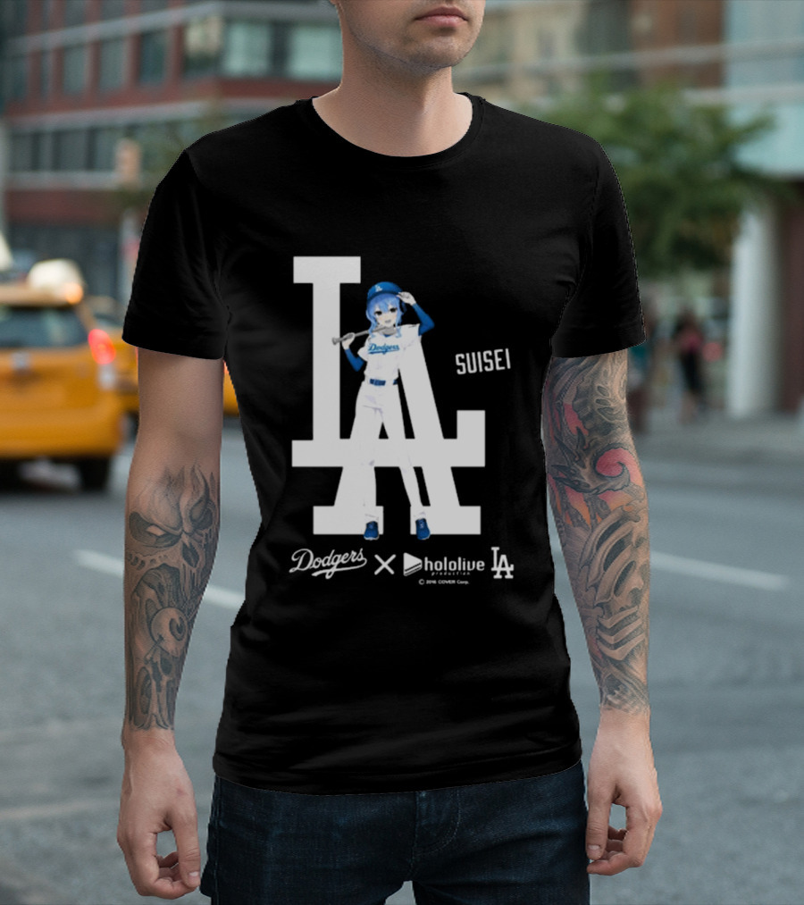 Dodgers X Hololive Suisei LA Collaboration T-Shirt
