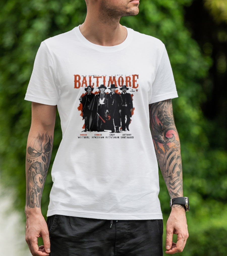 Baltimore Tombstone Sluggers Jordan Gunnar Adley Anthony Westburg Henderson Rutschman Santander T-Shirt