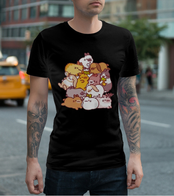 Bunny Pile Usagi Shima Cozy Rabbit Stack T-Shirt