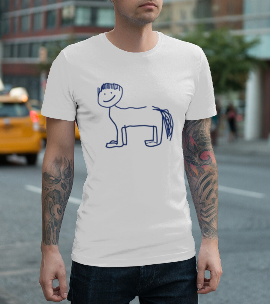 Del Water Gap Horse With Bowl Cut Sketch T-Shirt