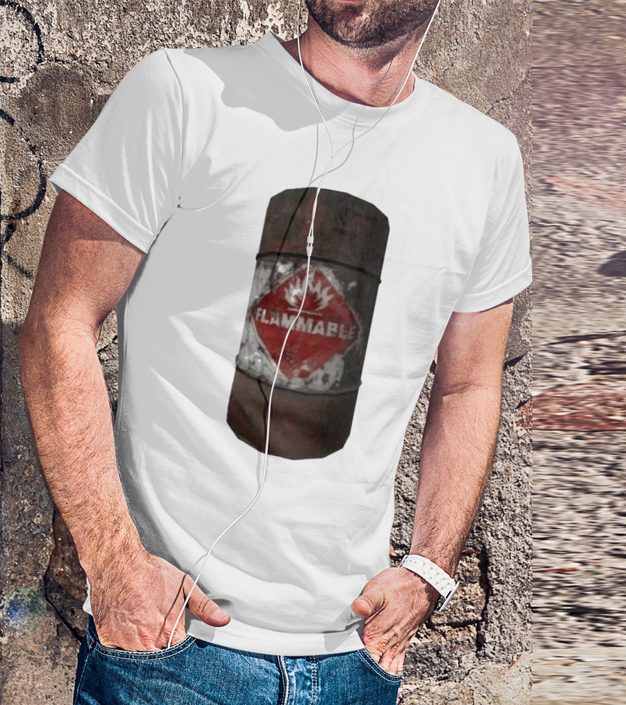 Flammable Barrel Red Hazard T-Shirt