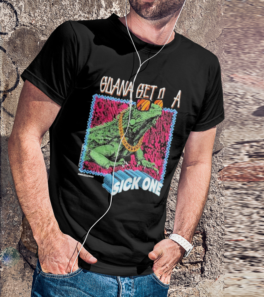 Foos Gone Wild Iguana Get On A Sick One With Sunglasses And Gold Chain T-Shirt