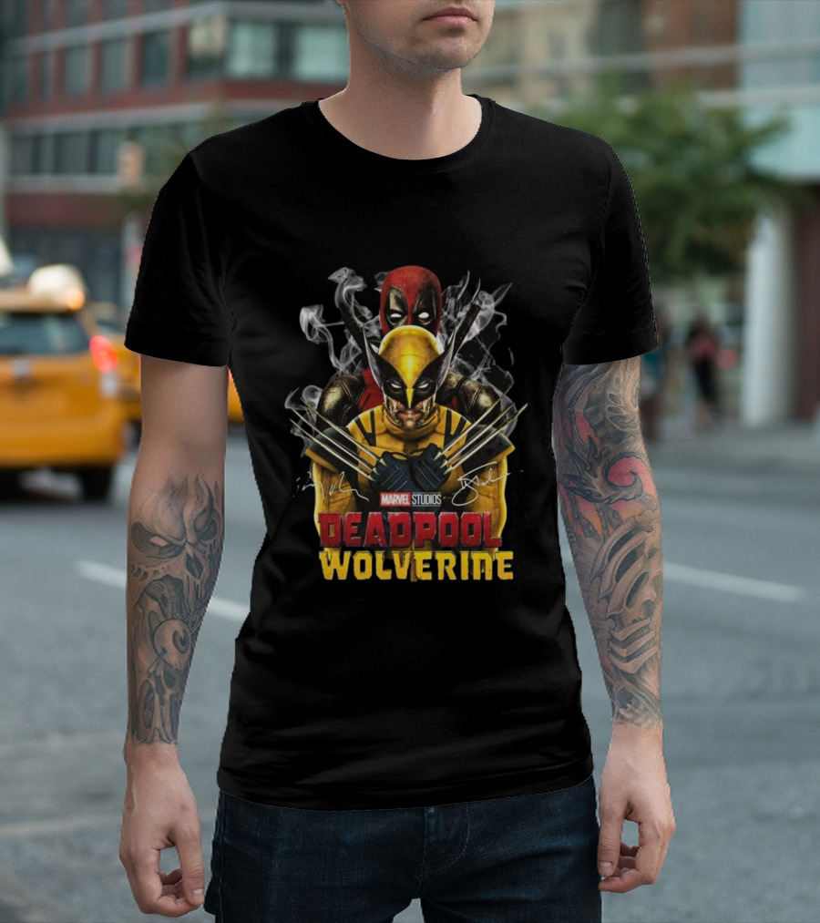 Marvel Studios Deadpool Wolverine Signature Collaboration T-Shirt