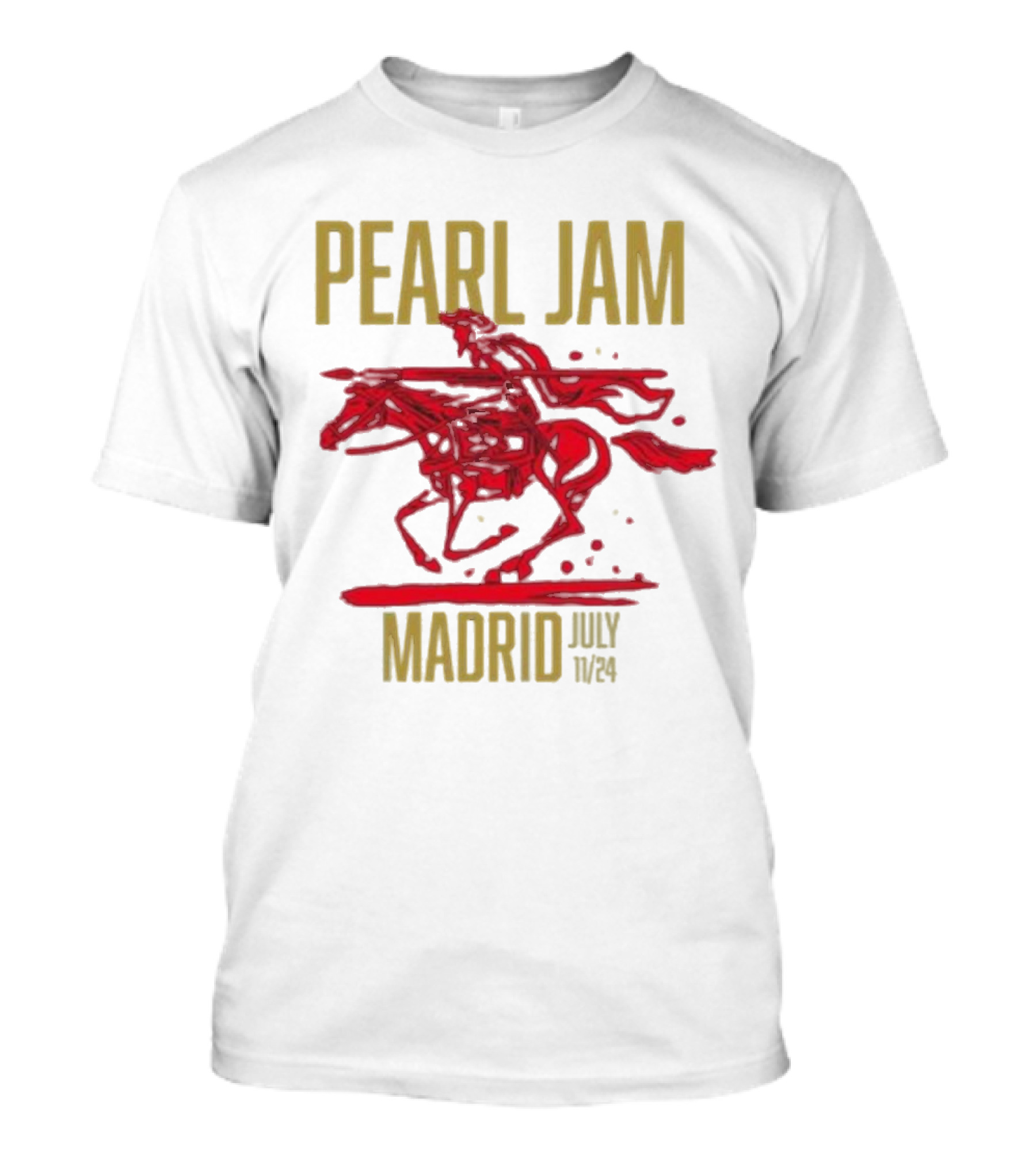 Pearl Jam Madrid Concert July 11 2024 Featuring Villy Villain T-Shirt