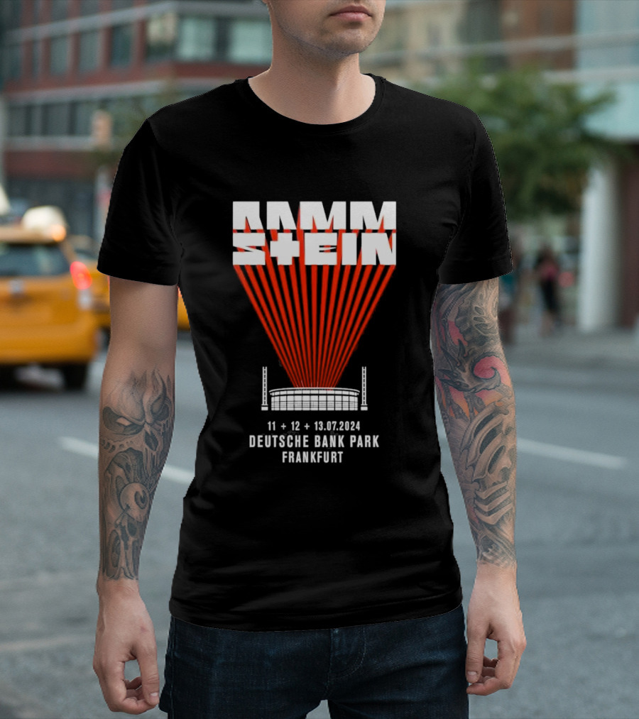Rammstein 11 12 13.07.2024 Deutsche Bank Park Frankfurt T-Shirt