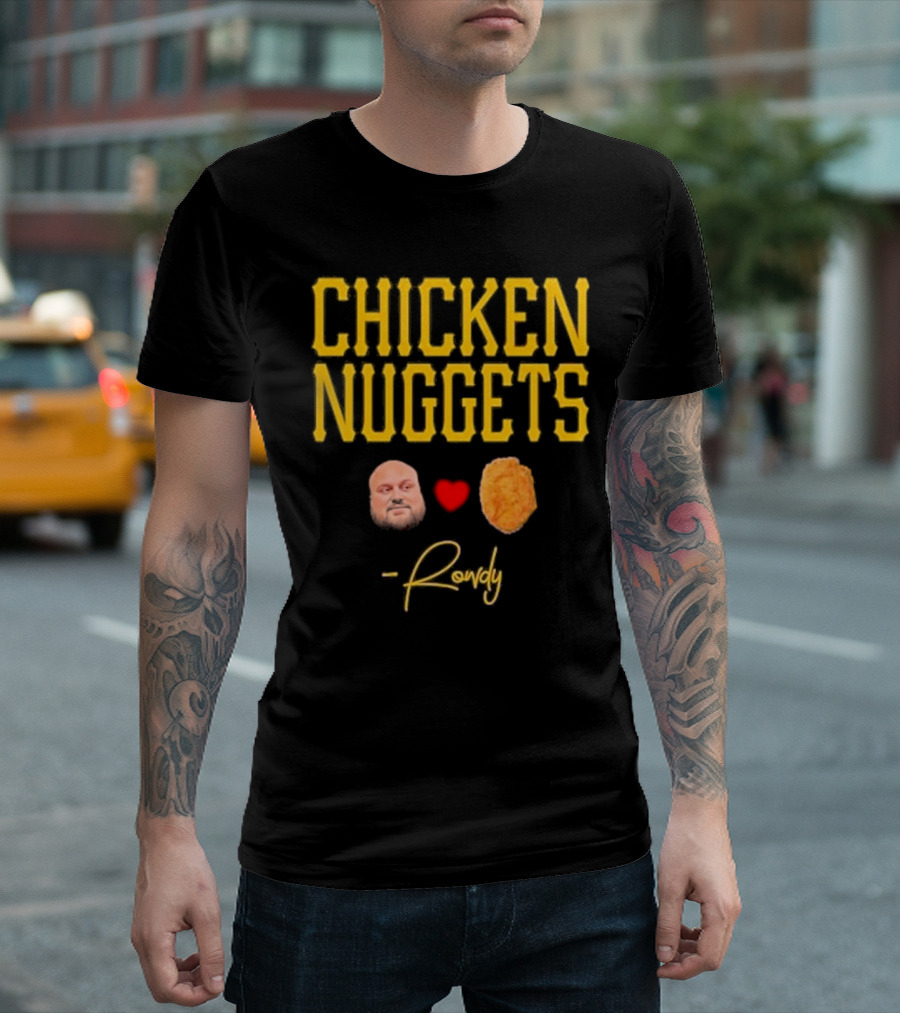 Rowdy Heart Face Chicken Nuggets T-Shirt