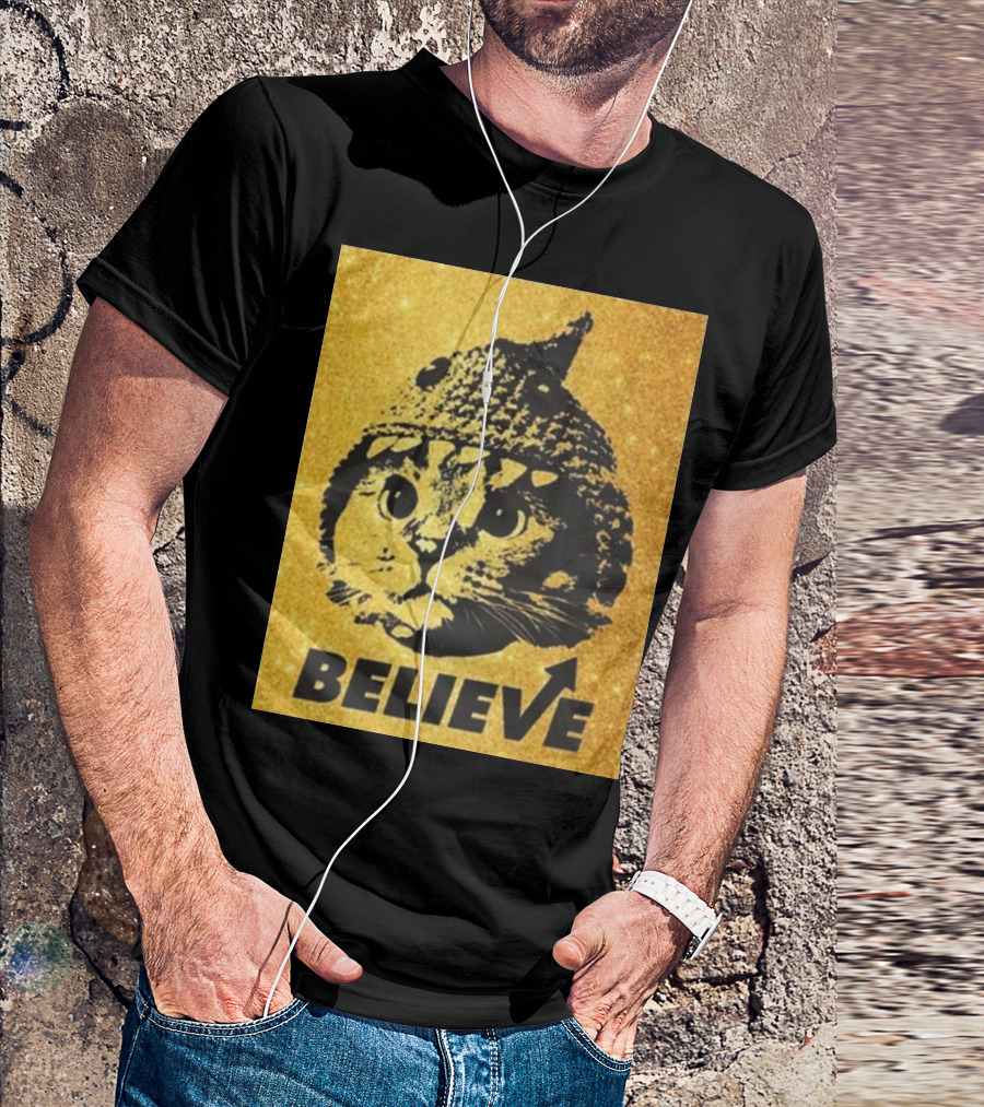 Believe Shark Cat Solana Gold T-Shirt