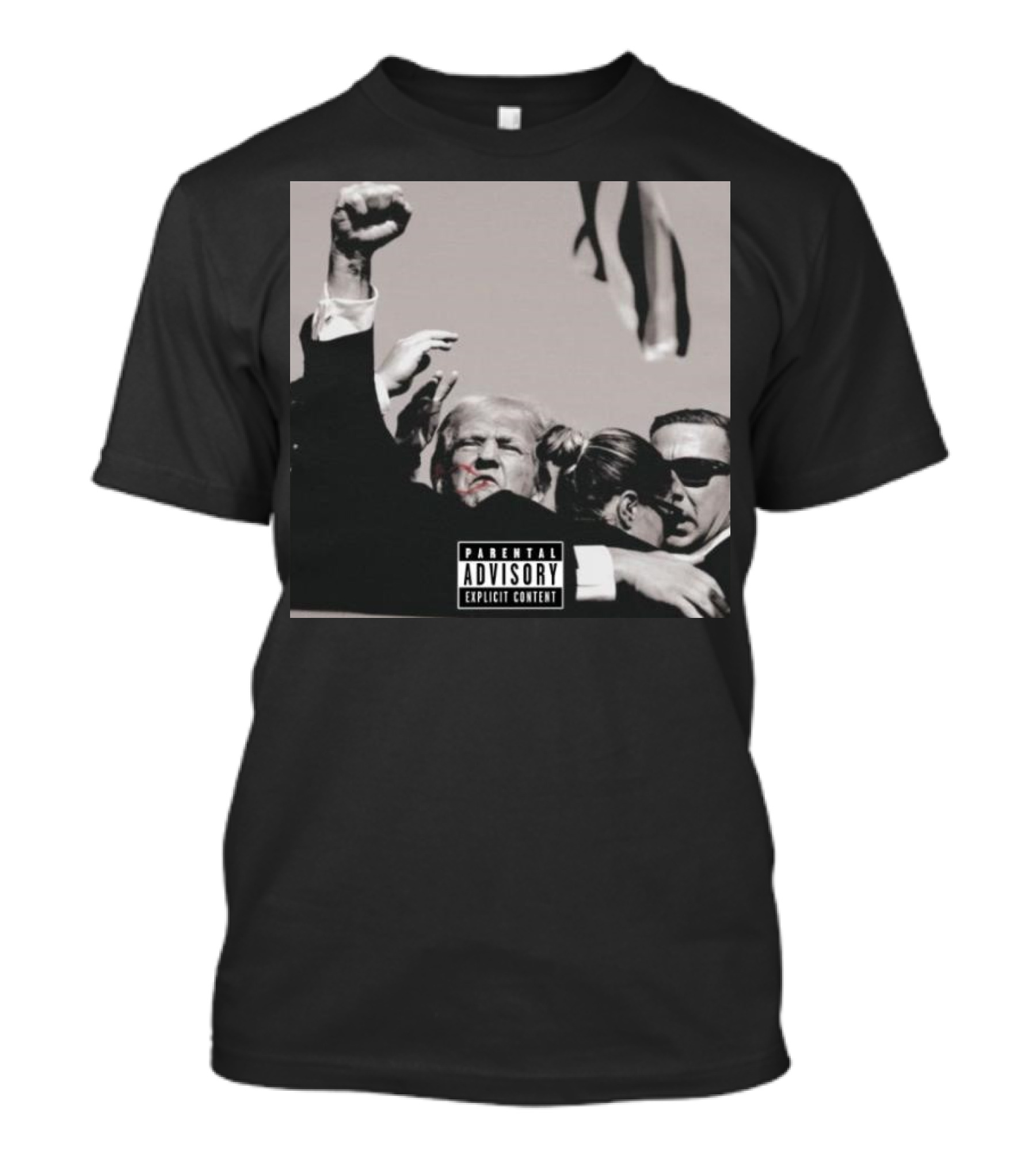 Parental Advisory Explicit Content Benny Johnson Fight For America Trump T-Shirt