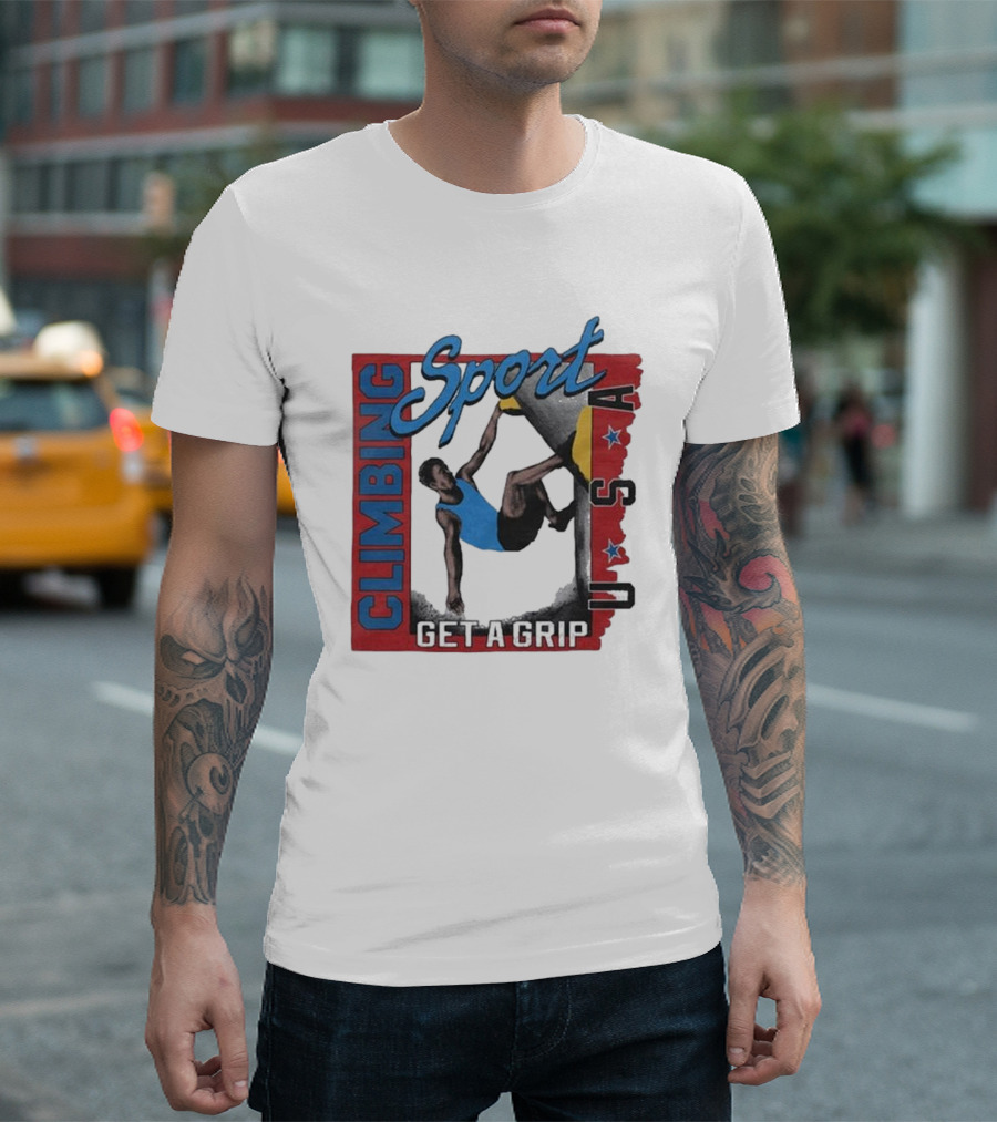 Sport Climbing USA Get a Grip T-Shirt