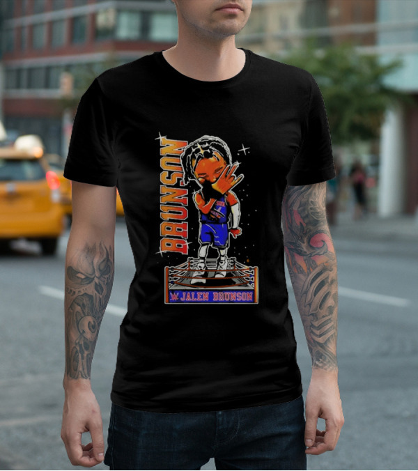 Jalen Brunson Knicks WWE Ring T-Shirt