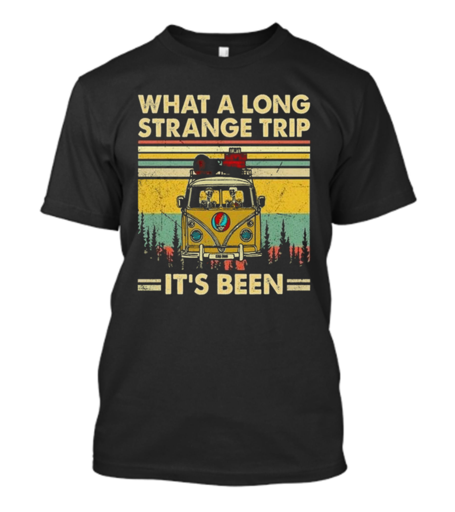 What A Long Strange Trip It's Been Grateful Dead Hippie Fan Rock Vintage T-Shirt