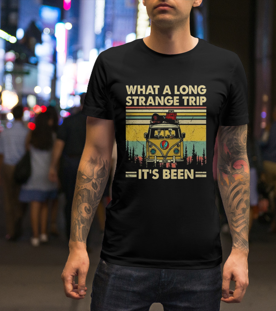 What A Long Strange Trip It's Been Grateful Dead Hippie Fan Rock Vintage T-Shirt