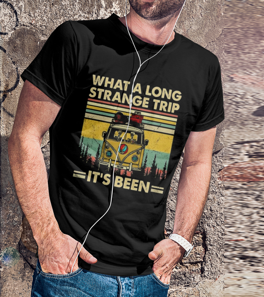 What A Long Strange Trip It's Been Grateful Dead Hippie Fan Rock Vintage T-Shirt