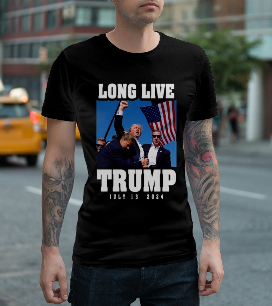 Long Live Trump July 13 2024 American Flag Celebration Event T-Shirt