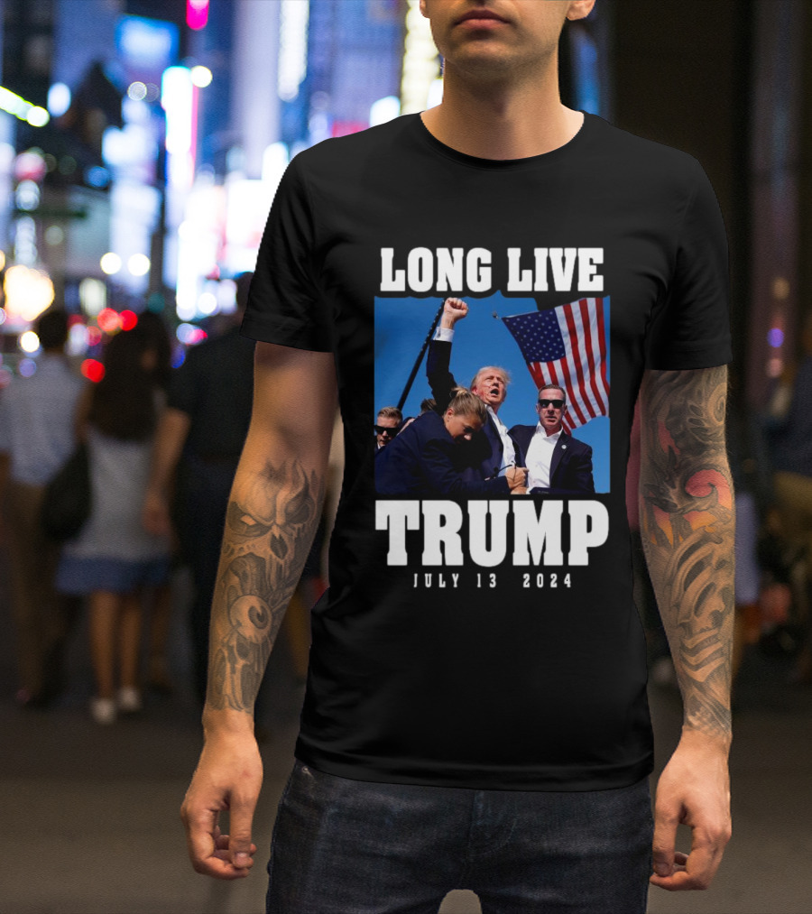 Long Live Trump July 13 2024 American Flag Celebration Event T-Shirt