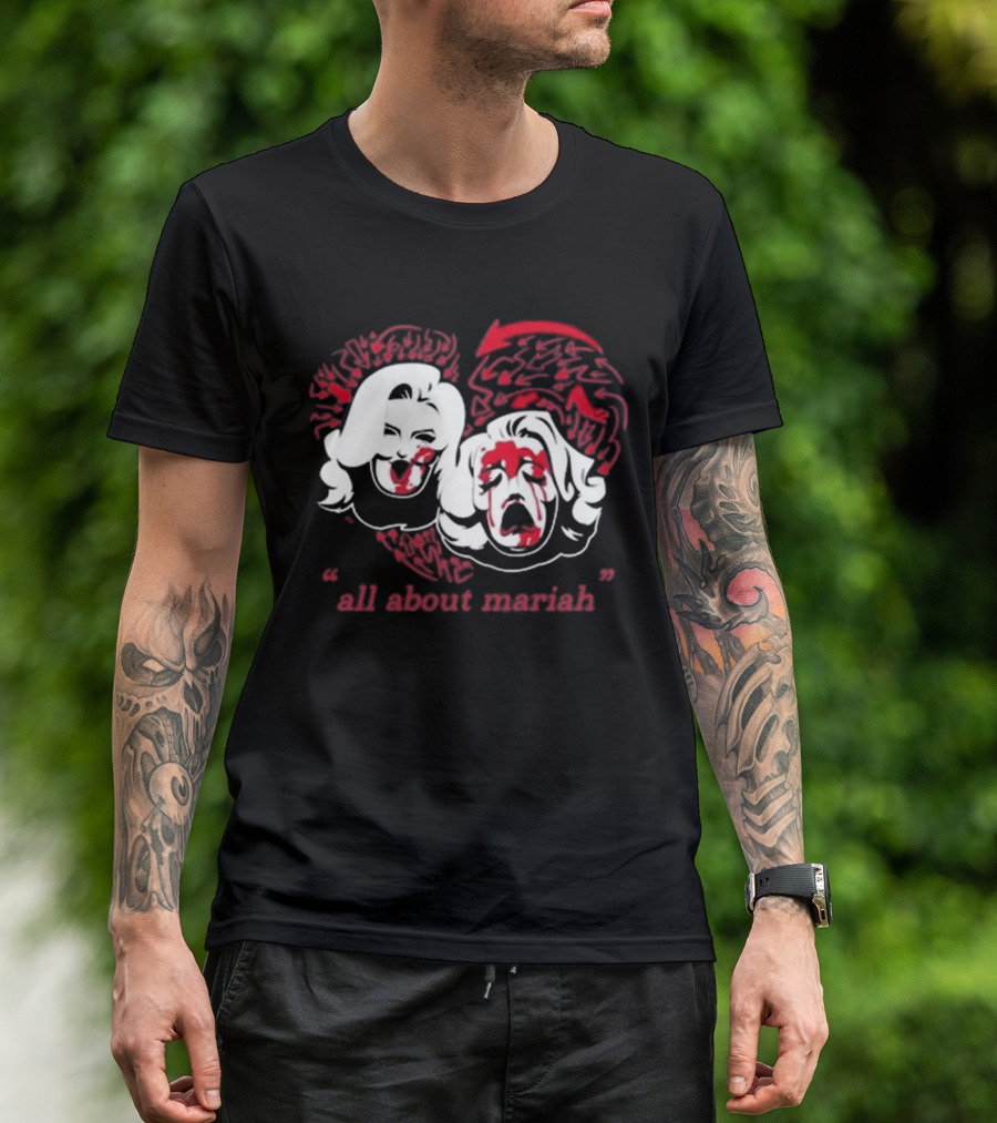 Mariahmayx All About Mariah Heart Faces Red Arrows T-Shirt