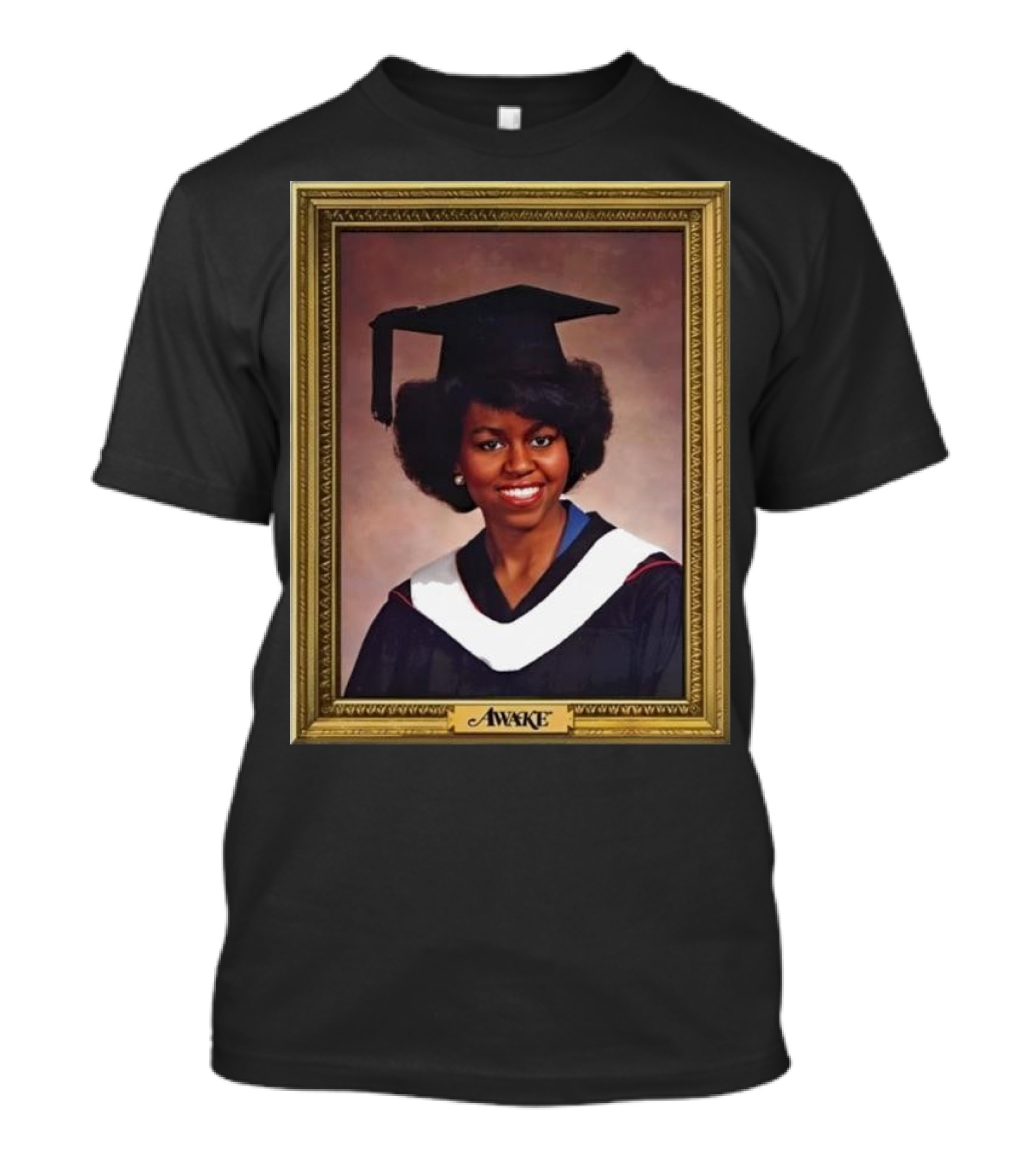 Awake New York Michelle Obama Graduation Portrait T-Shirt