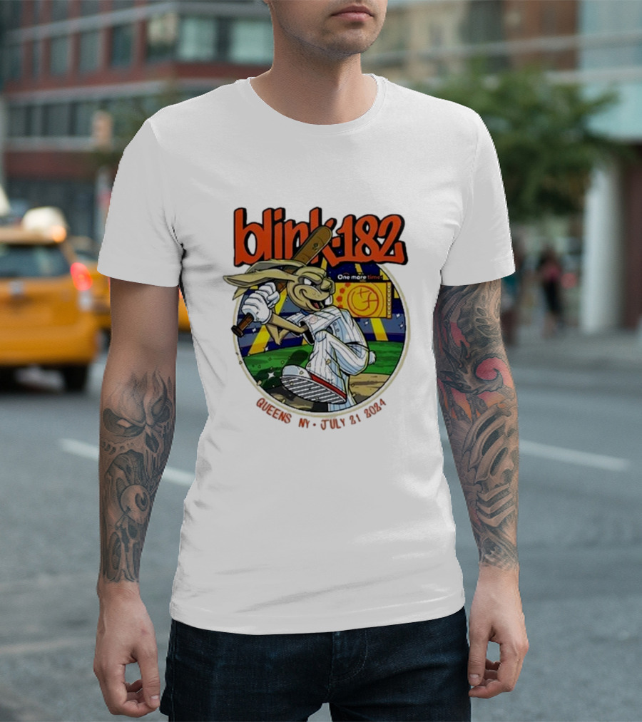 Blink 182 One More Time Baseball Character Citi Field Queens NY July 21 T-Shirt