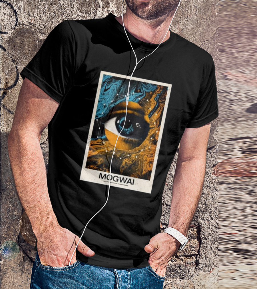 Mogwai Live At ArcTanGent Festival August 17 2024 Blue Eye Abstract Marbled T-Shirt