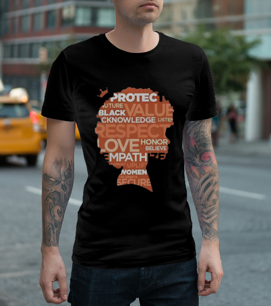 Ryan Clark Respect Love Honor Believe Protect Black Value Acknowledge Listen Empathize Women T-Shirt