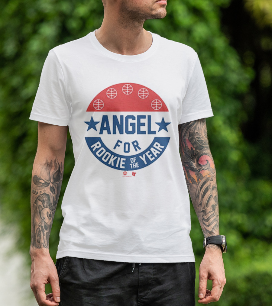 Angel Reese Basketball Icon With Stars And Rookie Of The Year Message T-Shirt