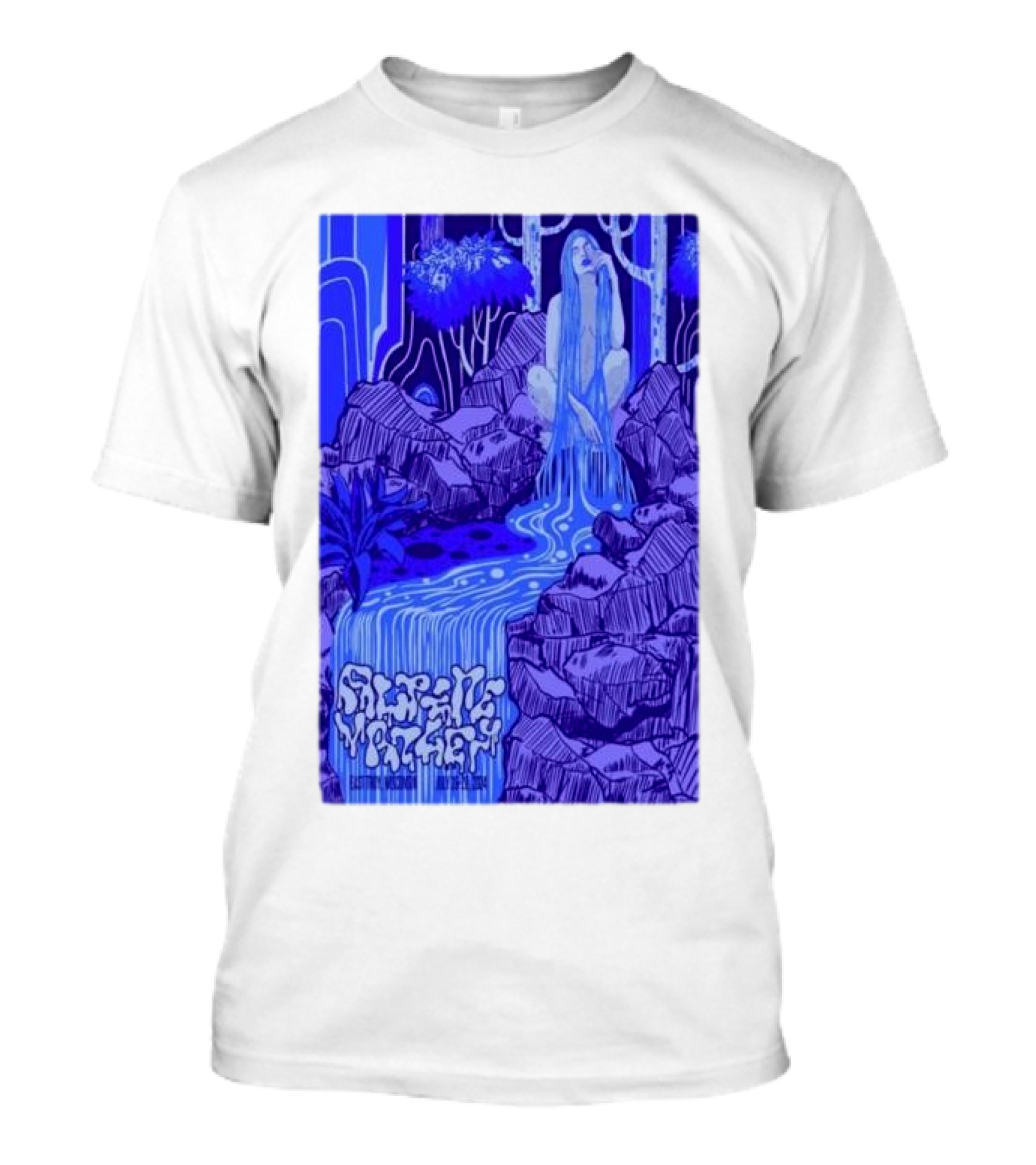 July 26-28 2024 Alpine Valley Music Theatre East Troy WI Phish Psychedelic Waterfall Scene T-Shirt
