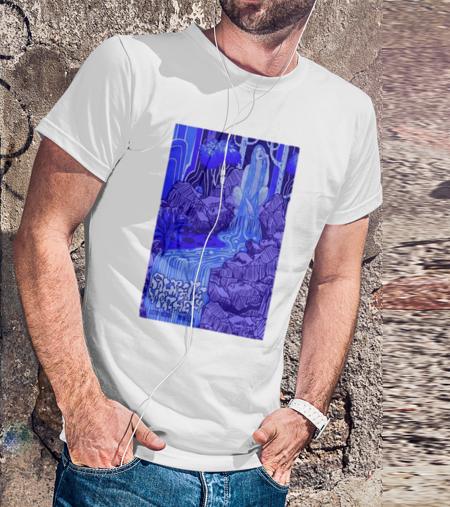 July 26-28 2024 Alpine Valley Music Theatre East Troy WI Phish Psychedelic Waterfall Scene T-Shirt
