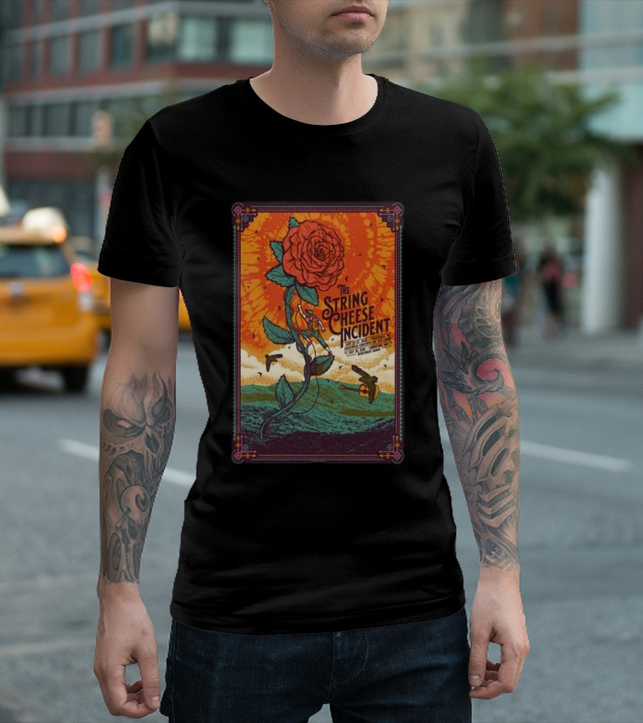 The String Cheese Incident July 25th-27th 2024 Troutdale Oregon Rose and Musical T-Shirt
