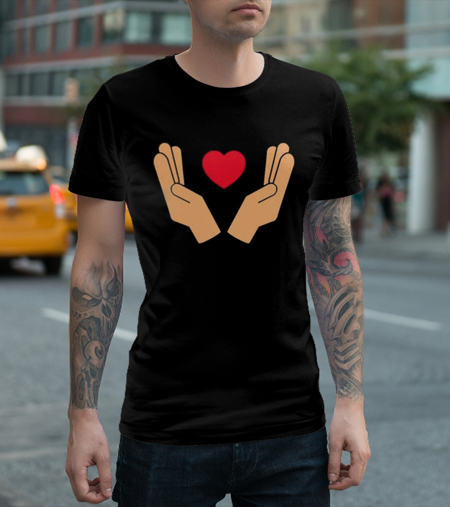 Pop Base Global Forgiveness Day Heart and Hands T-Shirt