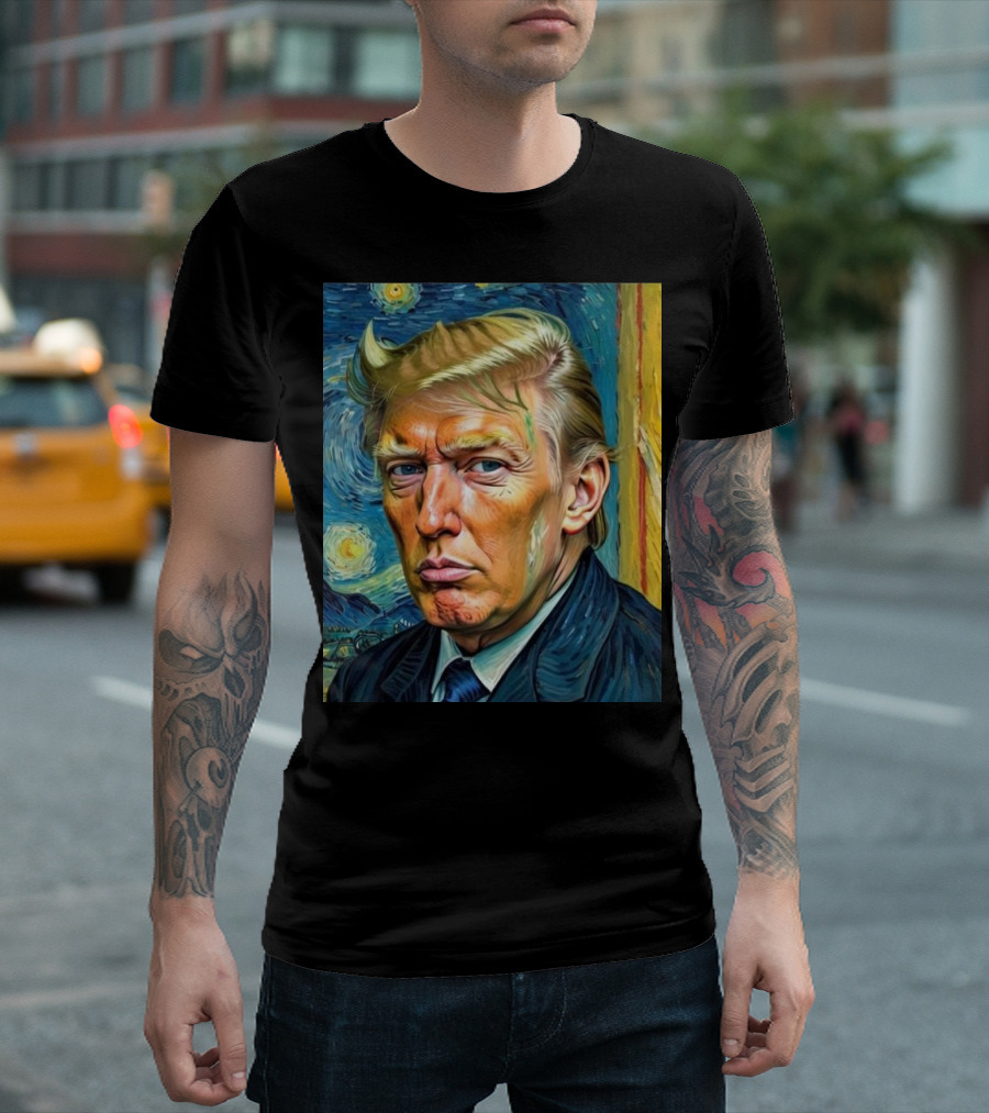 Van Gogh Style Trump Starry Night T-Shirt