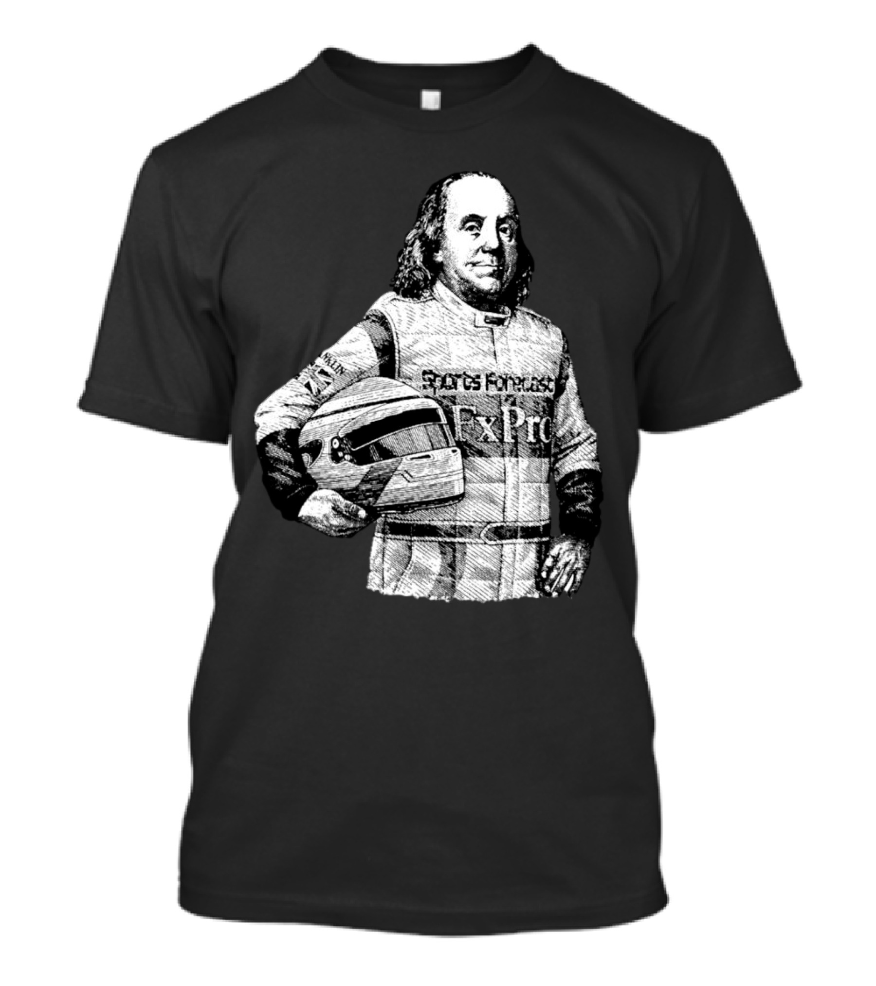 Benjamin Franklin Sports Forecast FxPro Racing Driver T-Shirt