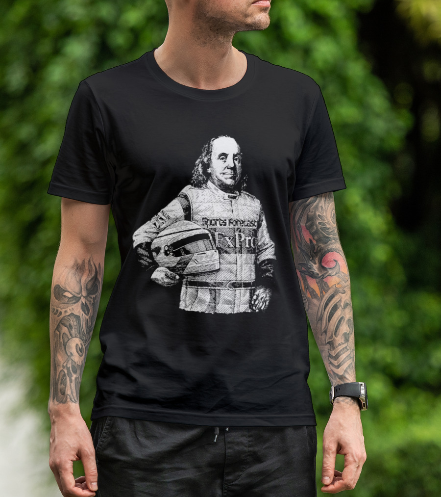 Benjamin Franklin Sports Forecast FxPro Racing Driver T-Shirt