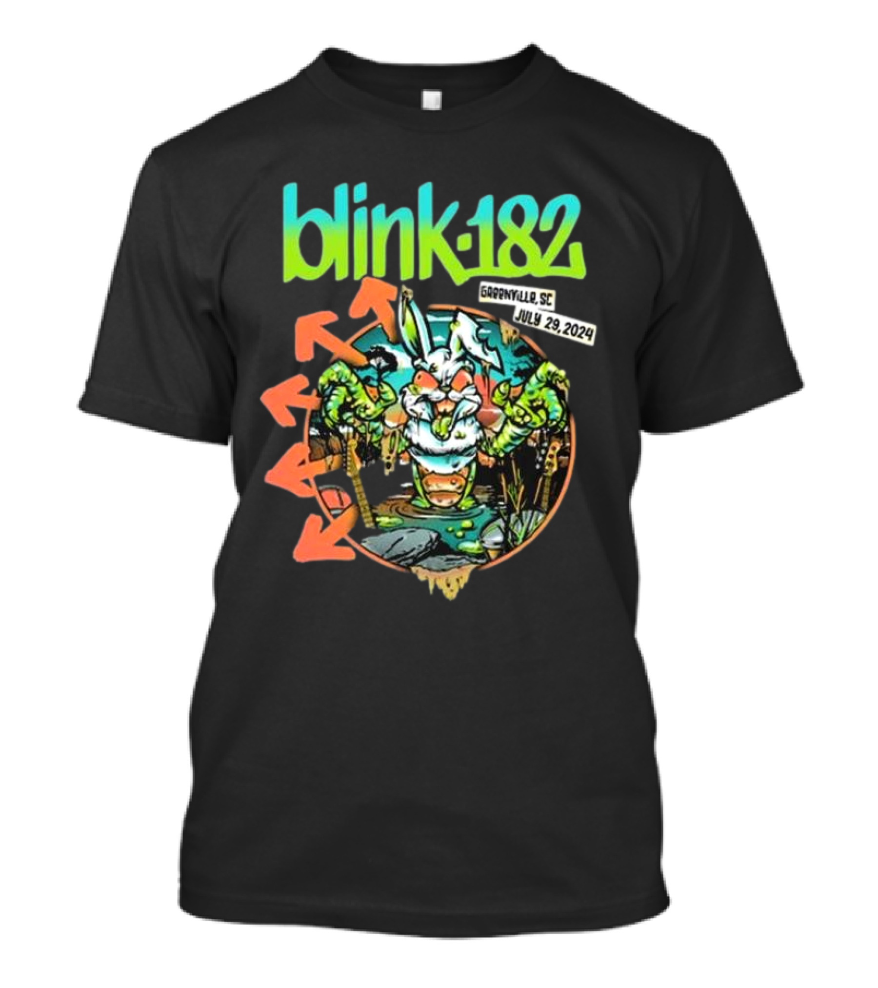 Blink-182 July 29 2024 Greenville SC Event Monster T-Shirt