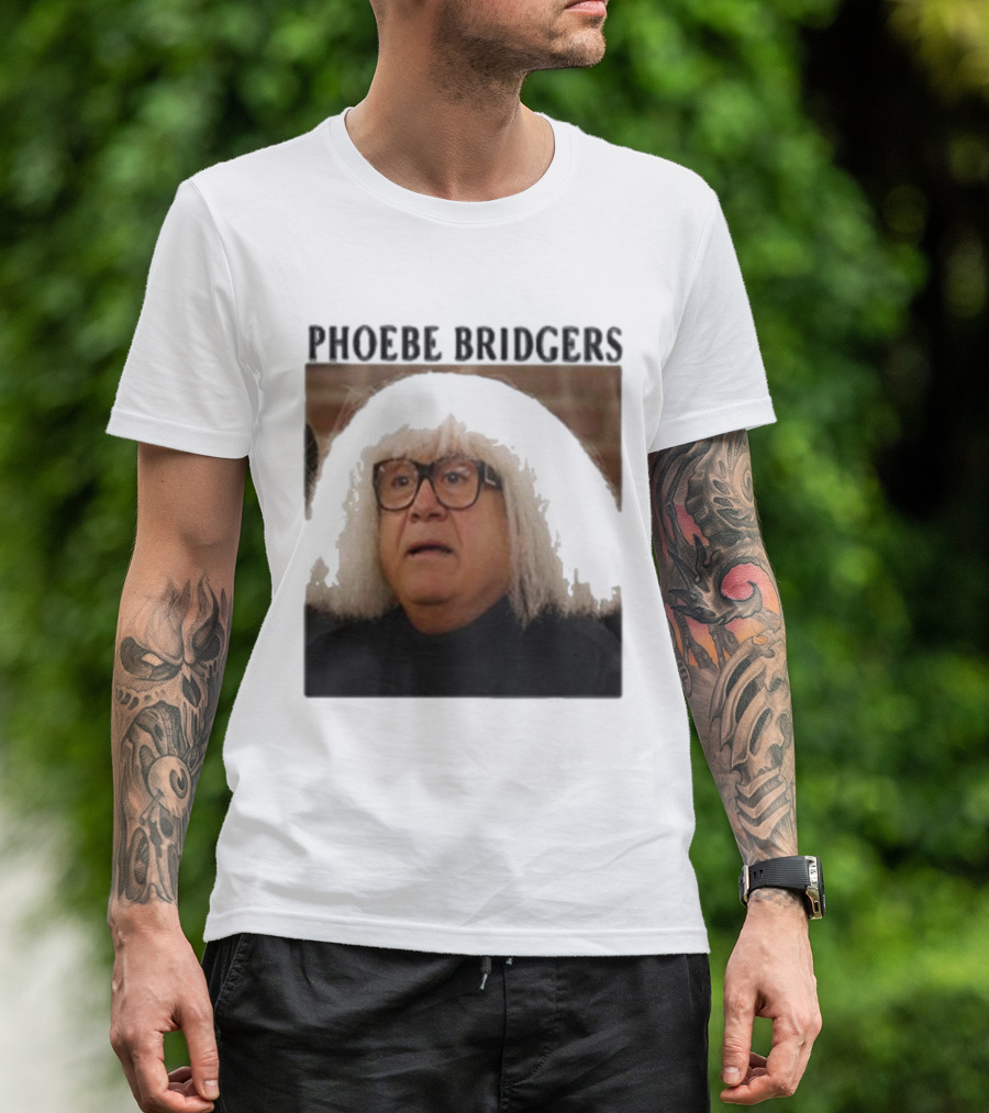 Phoebe Bridgers Meme Parody Featuring Iconic Character With Wig And Glasses T-Shirt