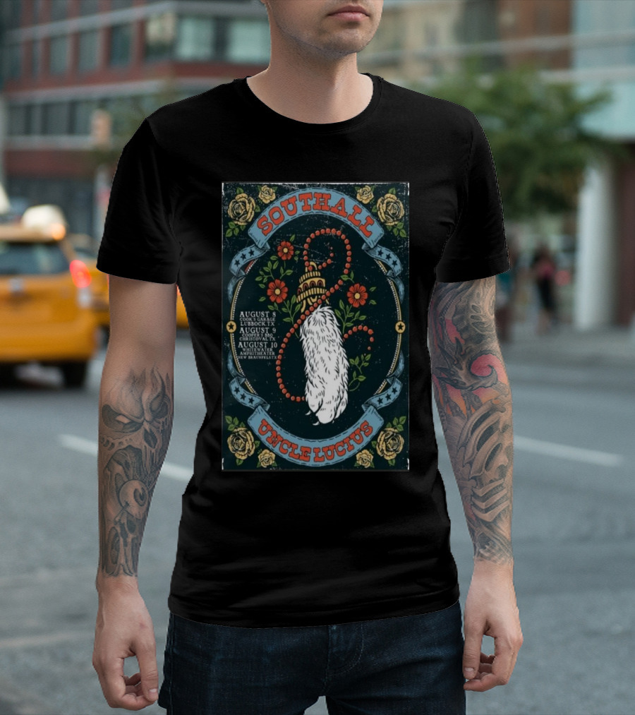 Southall And Uncle Lucius August 8-10 2024 Lubbock And Hico Texas Concert Event T-Shirt