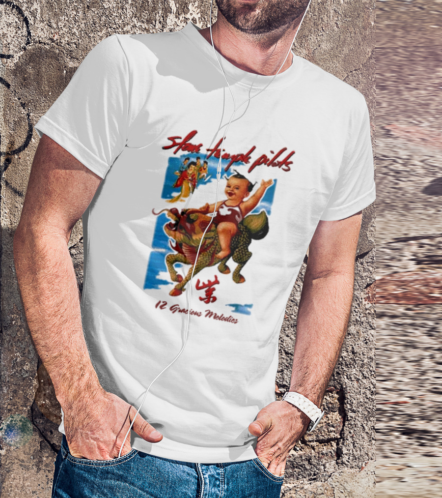 Stone Temple Pilots 12 Gracious Melodies Baby Riding Dragon T-Shirt