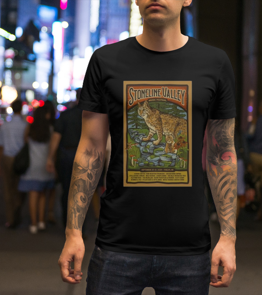 Stoneline Valley Music Festival September 20-21 2024 Featuring Catskill, Wooden Bridges, The New Breed Quartet, Mud Bison, Phelps WI T-Shirt