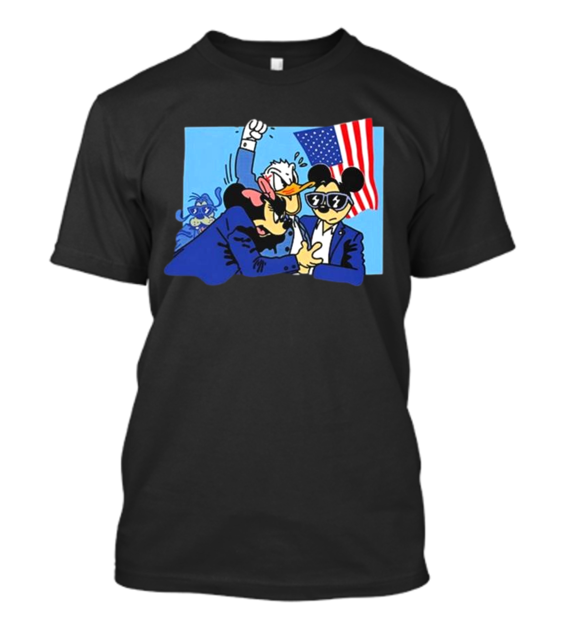 Took It Easy Duck Trump Shoot 2024 Fight American Flag T-Shirt