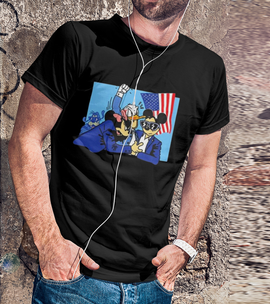 Took It Easy Duck Trump Shoot 2024 Fight American Flag T-Shirt