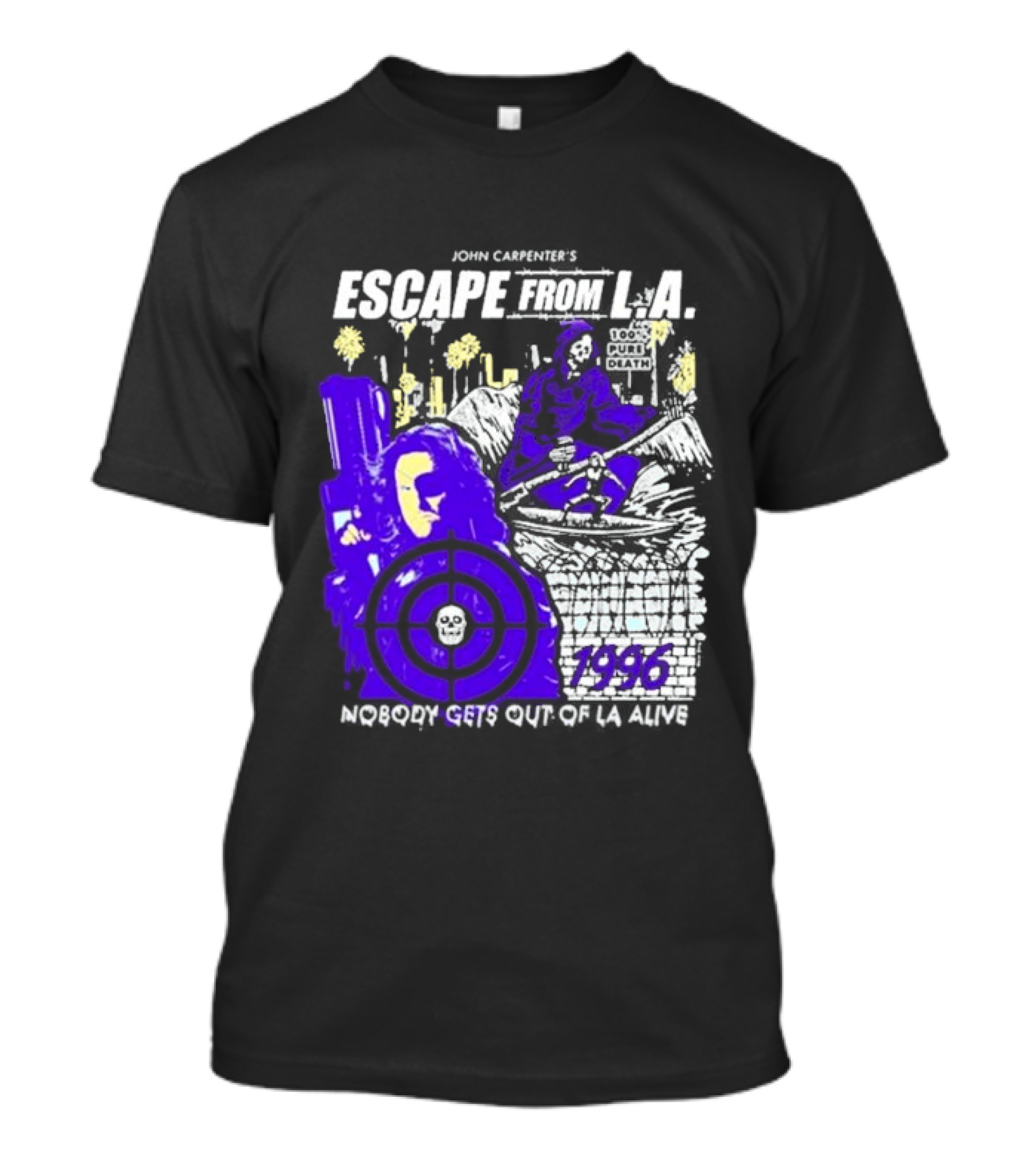 John Carpenter's Escape From L.A. 1996 Nobody Gets Out Of LA Alive T-Shirt