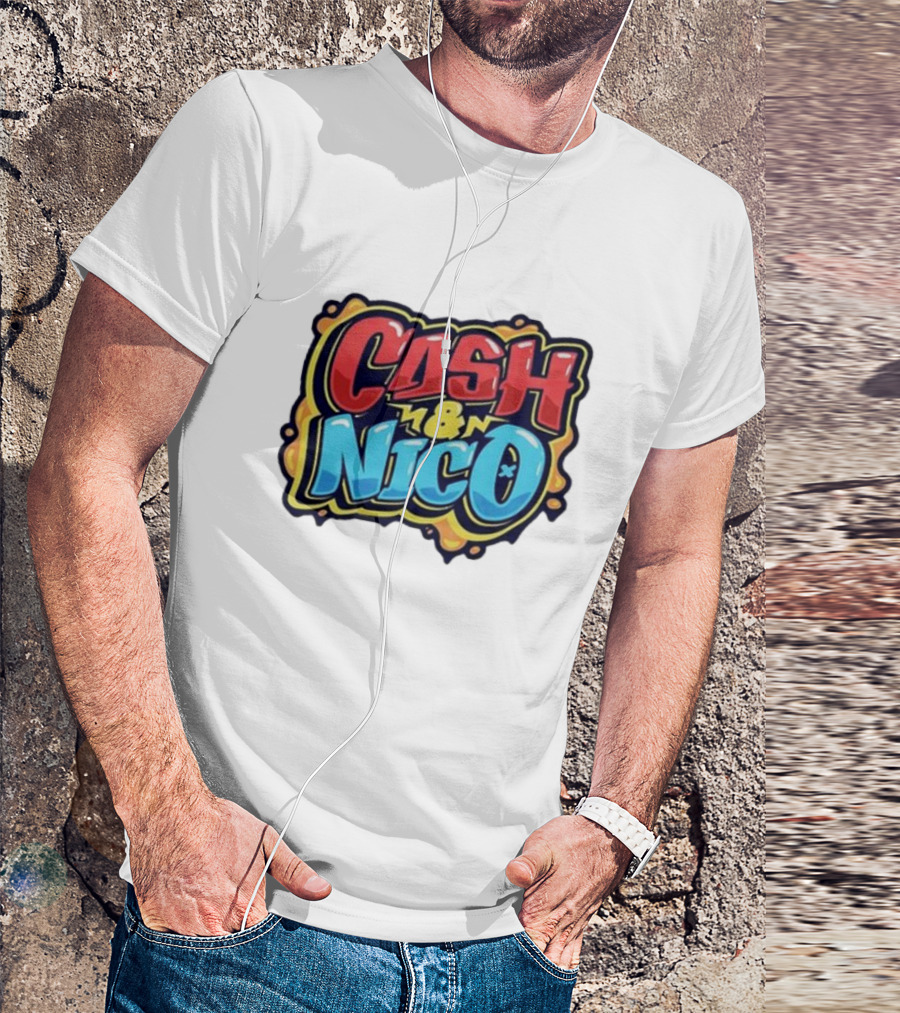 CASH And NICO Colorful Bold Typography T-Shirt