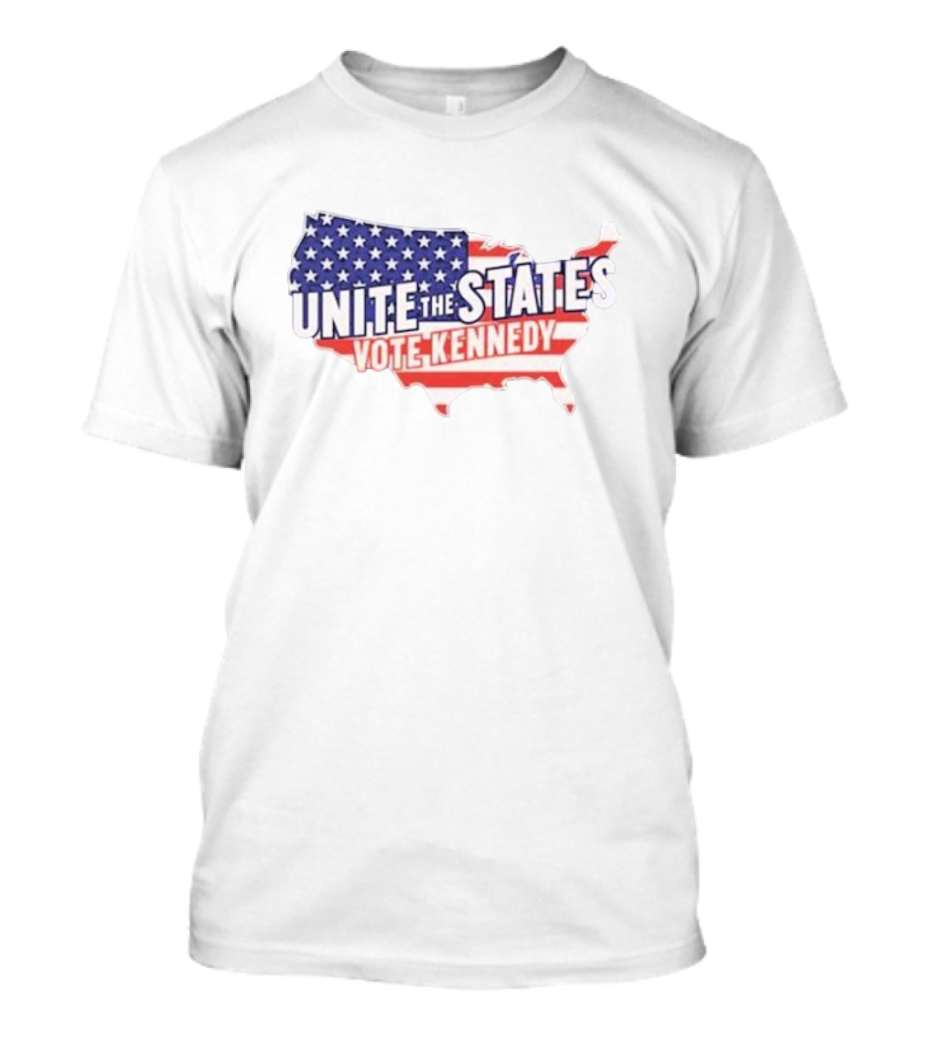 Unite The States Vote Kennedy American Flag Map T-Shirt